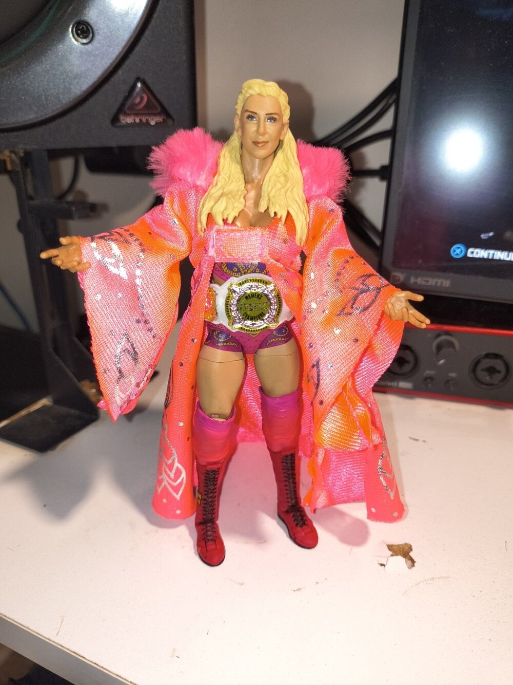 Mattel WWE Ultimate Edition Charlotte Flair With Woman's Tag Team Championship